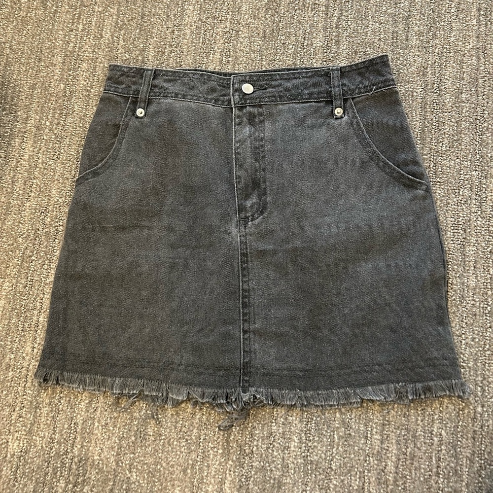 Grey Denim Mini Skirt Size Small